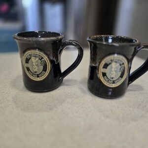 DENEEN POTTERY Brown Mugs The Original Pancake  House Ft. Collins CO Set 2